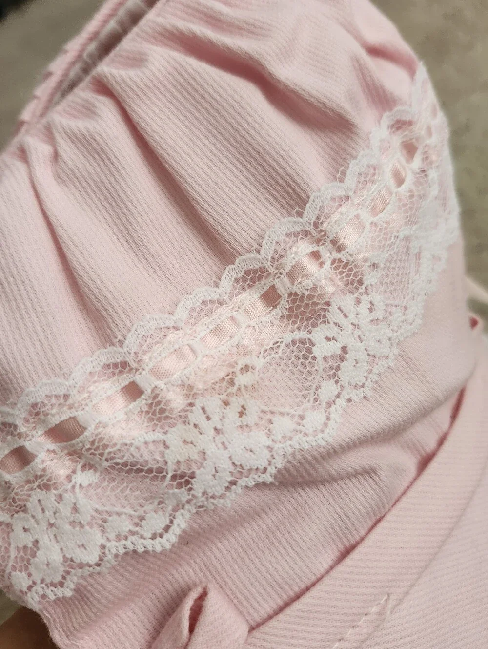 Vintage Pink Baby Sun Bonnet